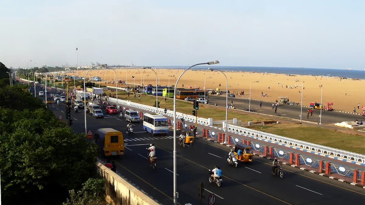 Marina Beach in India